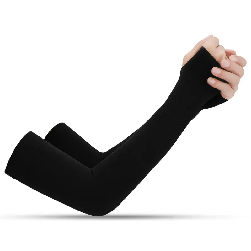Outdoor Sport Gear - WRELS แขนขี่จักรยานฤดูร้อนผ้าน้ําแข็งขี่จักรยานแขนป้องกันแสงแดด U Nisex ระบายอากาศได้วิ่งวอลเลย์บอลแขนกีฬากลางแจ้ง