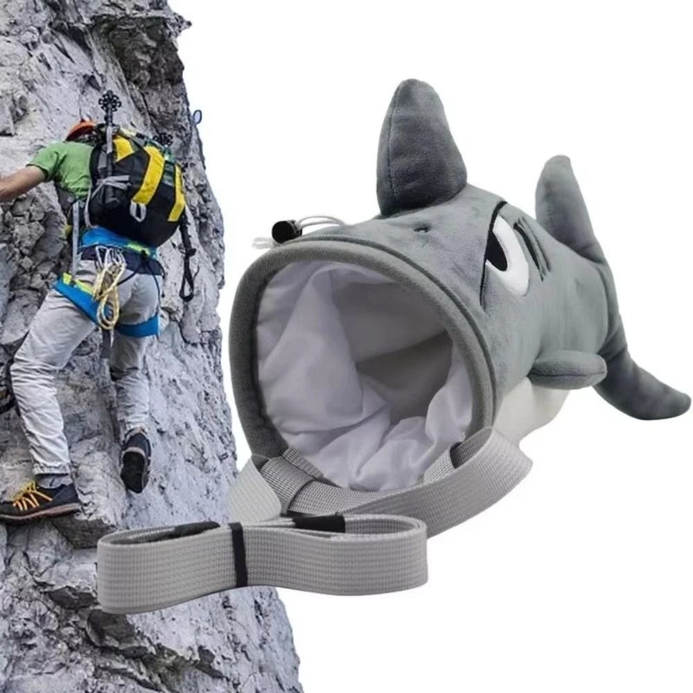 Outdoor Sport Climbing Gear - กระเป๋าใส่ชอล์กแมกนีเซียมลายสลอธ/ฉลามน่ารัก กระเป๋าใส่อุปกรณ์ปีนเขา กระเป๋าปีนหน้าผา กระเป๋าผ้าสักหลาดสำหรับใส่ชอล์ก กระเป๋ากีฬากลางแจ้ง กระเป๋าสำหรับตั้งแคมป์