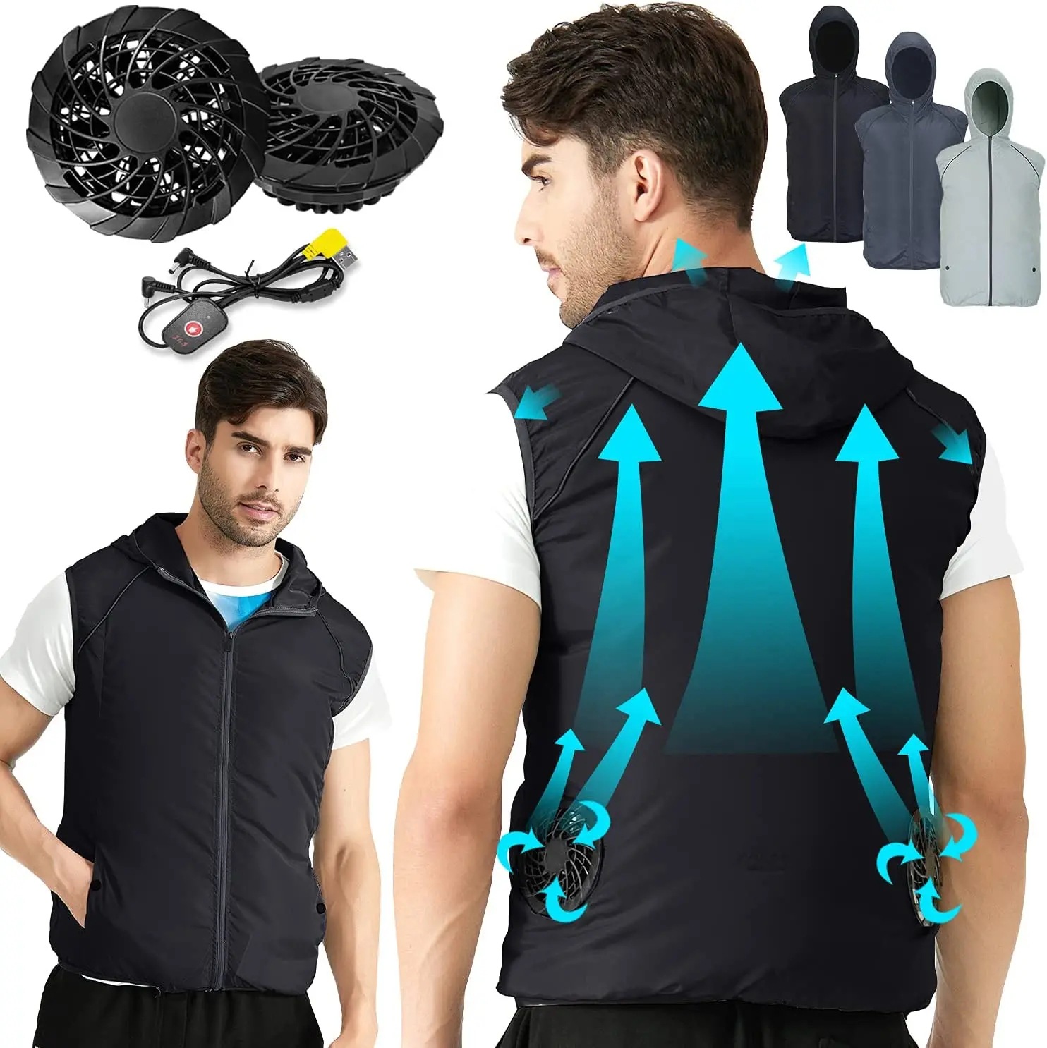 Outdoor Sport Brand Jacket - เสื้อกั๊กกันแดดกันลมสำหรับฤดูร้อน น้ำหนักเบา แบรนด์ดัง เหมาะสำหรับผู้ชายและผู้หญิง ใส่เที่ยว ออกกำลังกาย