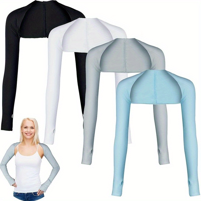 Outdoor Sport Gear - ปลอกแขนผ้าไหมน้ำแข็ง 1 ชิ้น สำหรับผู้หญิง ถุงมือเล่นกีฬา สำหรับกิจกรรมกลางแจ้ง
