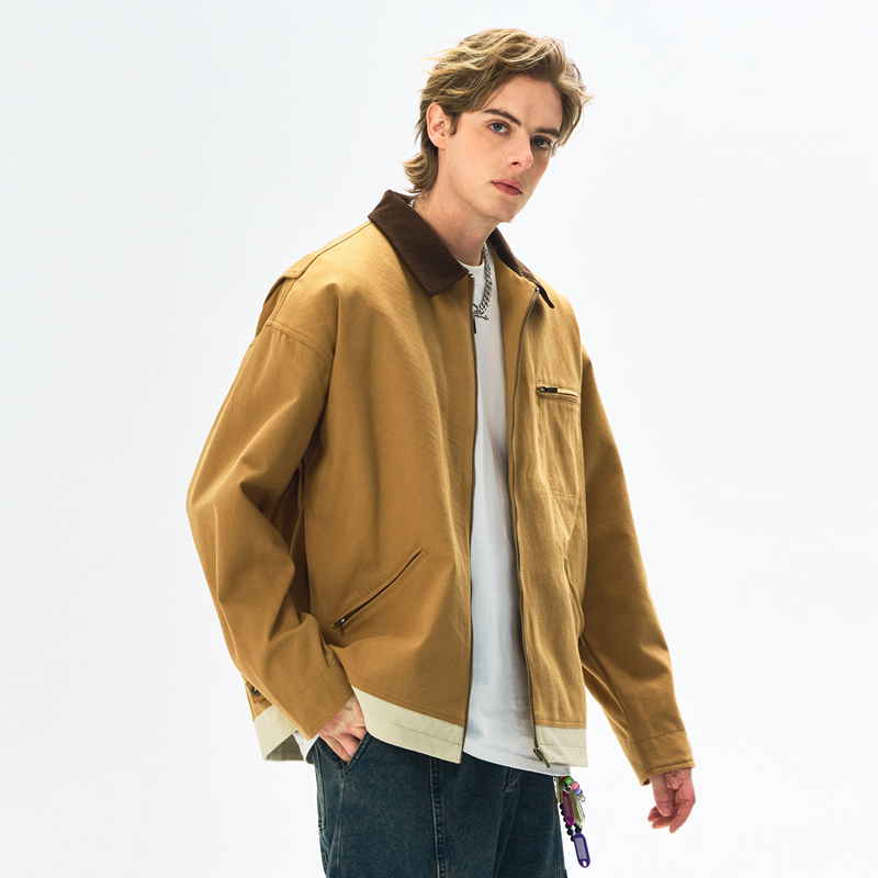 Outdoor Sport Brand Jacket - เสื้อแจ็คเก็ตสไตล์คุณภาพสูง - เสื้อแจ็คเก็ตคอปกแบรนด์ยอดนิยมสำหรับฤดูใบไม้ผลิและฤดูใบไม้ร่วง เสื้อโค้ทสไตล์สปอร์ตและลำลองสำหรับผู้ชาย รุ่น WJ867