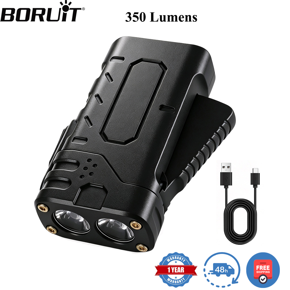 Outdoor Sport Gear - BORUIiT ไฟฉาย LED แบบหมุนมือ EDC ชาร์จไฟผ่าน