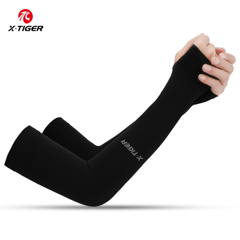 Outdoor Sport Gear - X-TIGER แขนขี่จักรยานฤดูร้อนผ้าน้ําแข็งขี่จักรยานแขนป้องกันแสงแดด U Nisex ระบายอากาศได้วิ่งแขนวอลเลย์บอลกลางแจ้ง