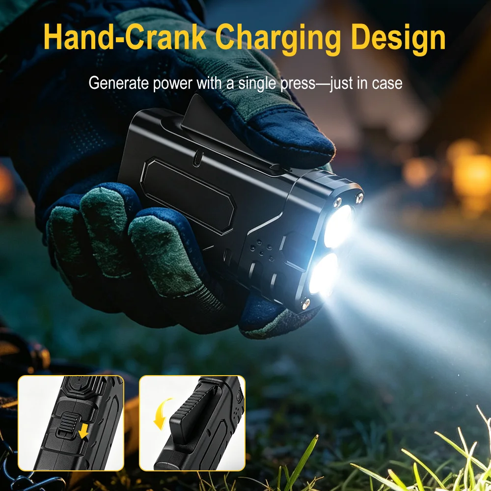 BORUIiT ไฟฉาย LED แบบหมุนมือ E - Outdoor Sport Gear บทวิจารณ์และราคา