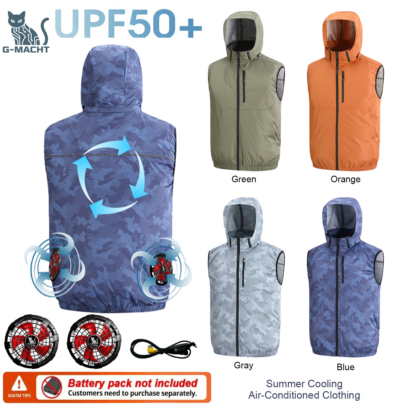 เสื้อกั๊กแอร์คอนดิชันแบบพัดลม  - Outdoor Sport Brand Jacket บทวิจารณ์และราคา